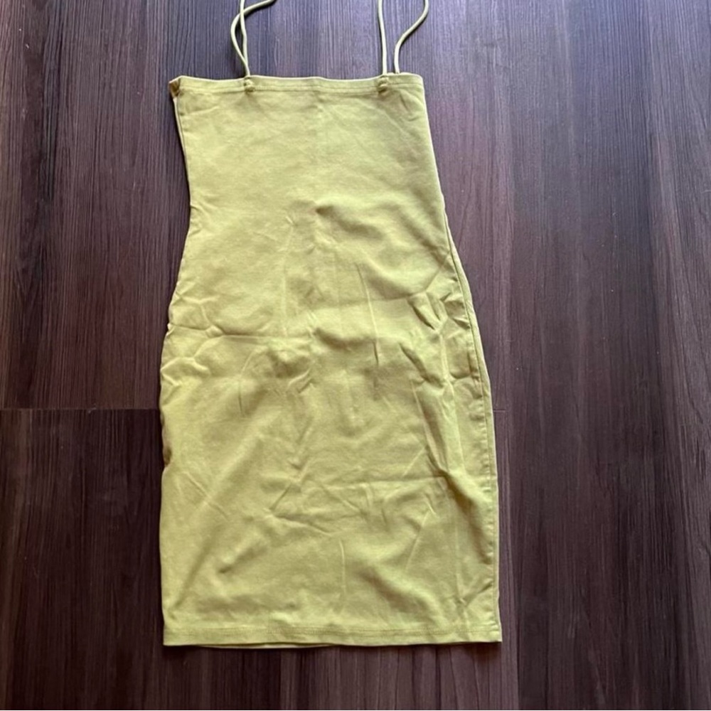 shein green body con dress